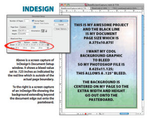 indesign bleed set-up