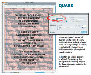 quark bleed set-up
